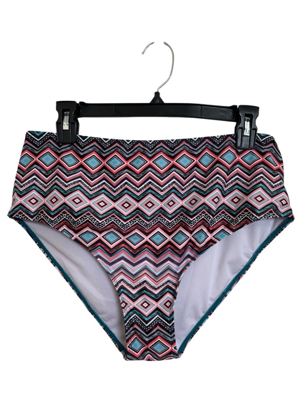 Tempt Me Geometric High Waisted Bikini Swim Bottom SZ XL X-Large